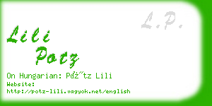 lili potz business card